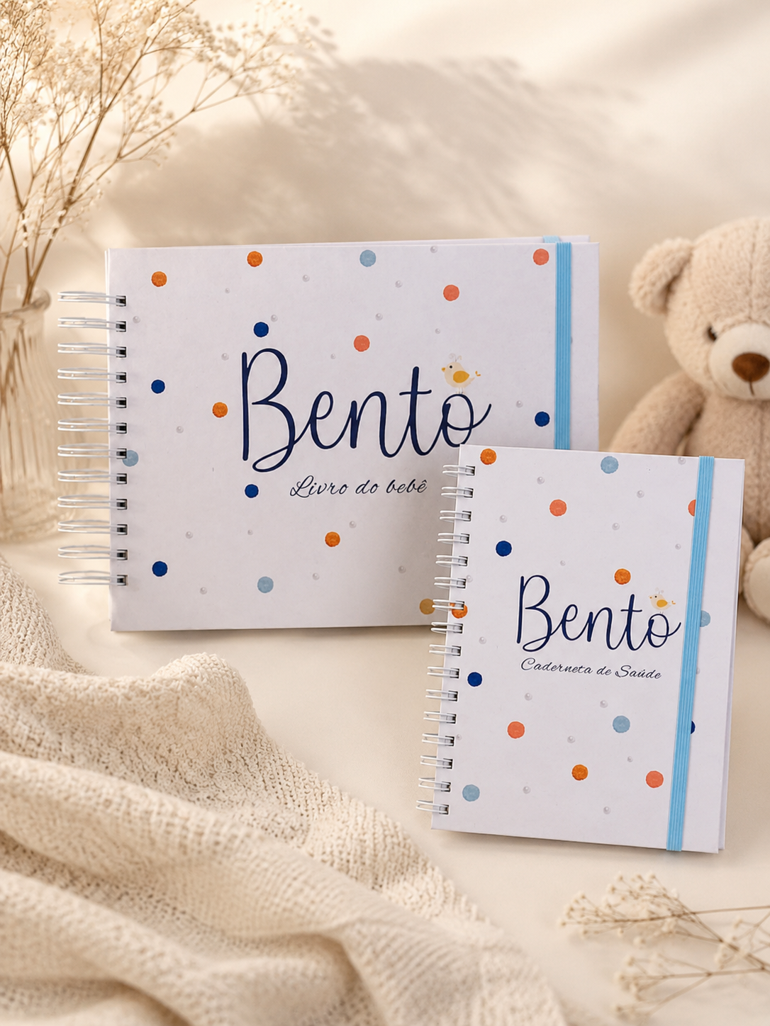 Livro do bebê e caderneta de saúde personalizados — Bento